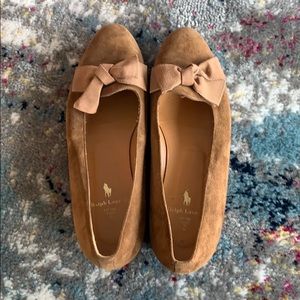 RALPH LAUREN Tan Suede Loafers Sz 6.5